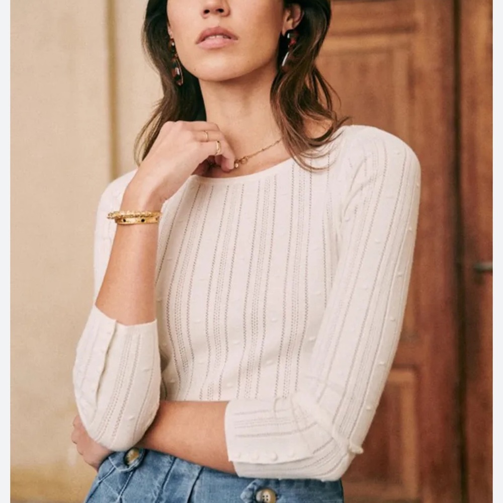 Aritzia Wilfred white sweater